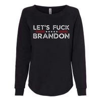 Let's Fuck Brandon Funny Womens California Wash Sweatshirt