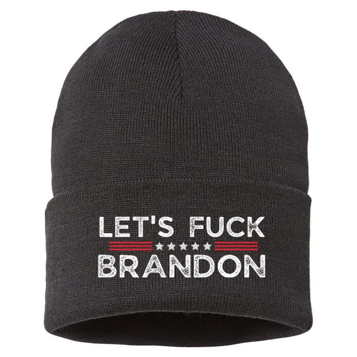 Let's Fuck Brandon Funny Sustainable Knit Beanie