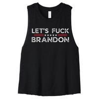 Let's Fuck Brandon Funny Women's Racerback Cropped Tank