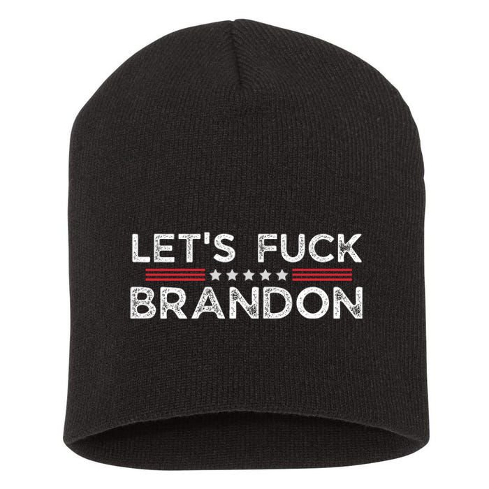 Let's Fuck Brandon Funny Short Acrylic Beanie