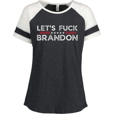 Let's Fuck Brandon Funny Enza Ladies Jersey Colorblock Tee