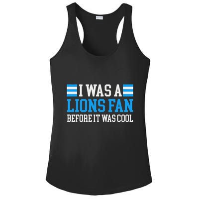 Lions Fan Before It Was Cool Lions Ladies PosiCharge Competitor Racerback Tank