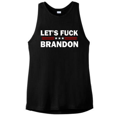 Let's Fuck Brandon Trump Rally Ladies PosiCharge Tri-Blend Wicking Tank