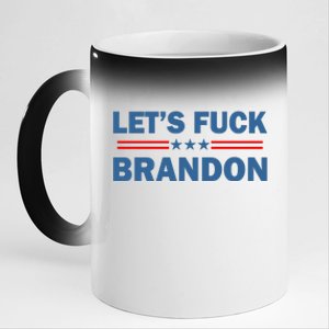 Let's F Brandon Trump Rally Trending 11oz Black Color Changing Mug