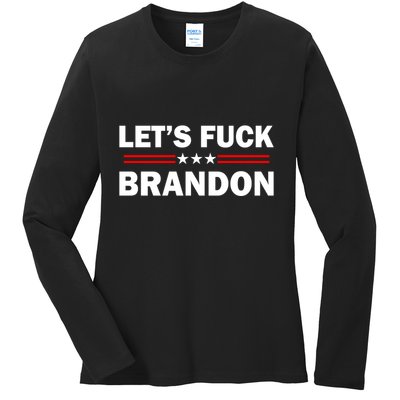 Let's F Brandon Trump Rally Trending Ladies Long Sleeve Shirt