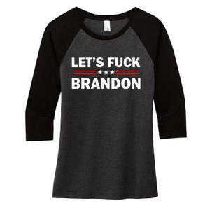 Let's F Brandon Trump Rally Trending Women's Tri-Blend 3/4-Sleeve Raglan Shirt