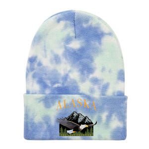 Last Frontier Bald Eagle Alaska Tie Dye 12in Knit Beanie