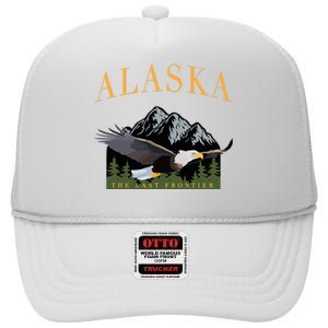 Last Frontier Bald Eagle Alaska High Crown Mesh Back Trucker Hat