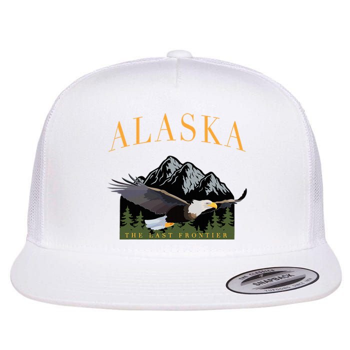 Last Frontier Bald Eagle Alaska Flat Bill Trucker Hat