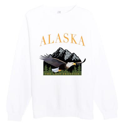 Last Frontier Bald Eagle Alaska Premium Crewneck Sweatshirt