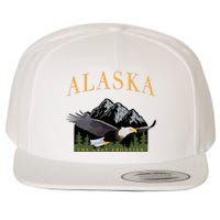 Last Frontier Bald Eagle Alaska Wool Snapback Cap