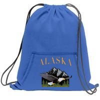 Last Frontier Bald Eagle Alaska Sweatshirt Cinch Pack Bag