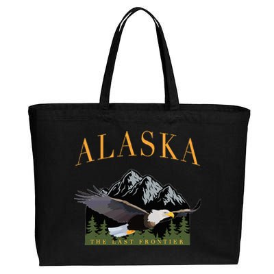 Last Frontier Bald Eagle Alaska Cotton Canvas Jumbo Tote