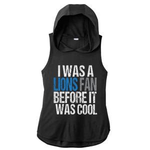 Lions Fan Before It Was Cool Lions Gear Lions Fan Ladies PosiCharge Tri-Blend Wicking Draft Hoodie Tank