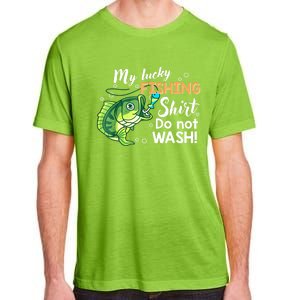 Lucky Fishing Bass Funny Fish Dad Gift Adult ChromaSoft Performance T-Shirt