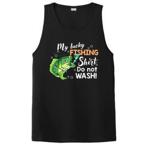 Lucky Fishing Bass Funny Fish Dad Gift PosiCharge Competitor Tank