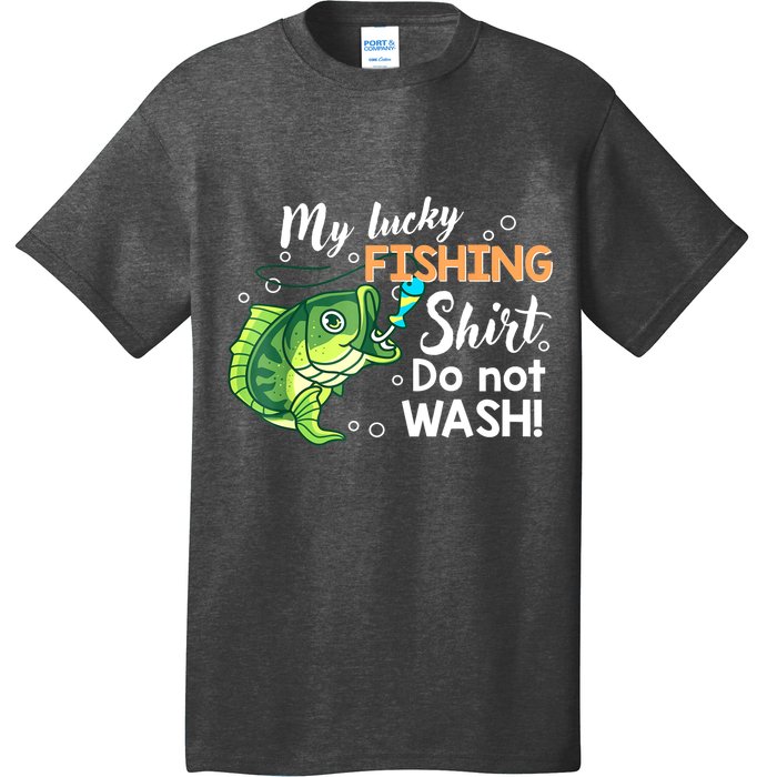 Lucky Fishing Bass Funny Fish Dad Gift T-Shirt