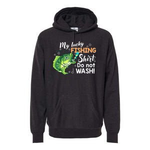 Lucky Fishing Bass Funny Fish Dad Gift Premium Hoodie