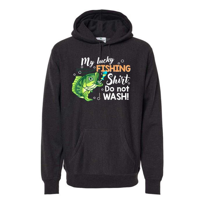 Lucky Fishing Bass Funny Fish Dad Gift Premium Hoodie