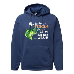 Lucky Fishing Bass Funny Fish Dad Gift Performance Fleece Hoodie