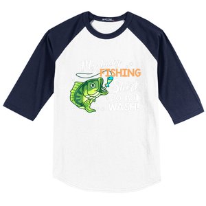 Lucky Fishing Bass Funny Fish Dad Gift Baseball Sleeve Shirt