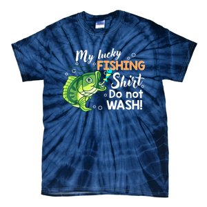 Lucky Fishing Bass Funny Fish Dad Gift Tie-Dye T-Shirt