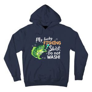 Lucky Fishing Bass Funny Fish Dad Gift Tall Hoodie