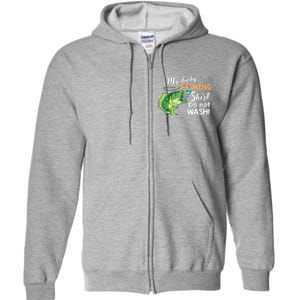 Lucky Fishing Bass Funny Fish Dad Gift Full Zip Hoodie