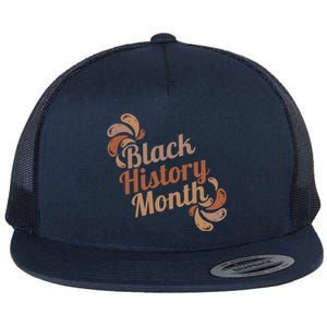 Logo For Black History Month Gift Flat Bill Trucker Hat