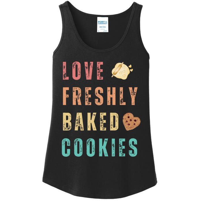 LOVE FRESHLY BAKED COOKIES Ladies Essential Tank