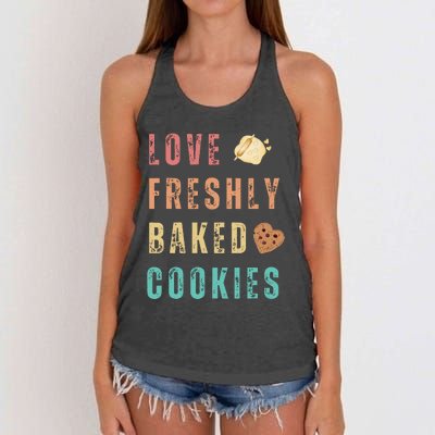 LOVE FRESHLY BAKED COOKIES Women's Knotted Racerback Tank