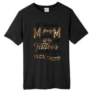 Leopard F Bomb Mom Pretty Eyes Messy Bun Mother's Day Tall Fusion ChromaSoft Performance T-Shirt