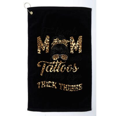 Leopard F Bomb Mom Pretty Eyes Messy Bun Mother's Day Golf Towel