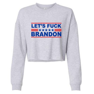 Let's F Brandon LGB FJB Funny Cropped Pullover Crew