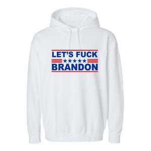 Let's F Brandon LGB FJB Funny Garment-Dyed Fleece Hoodie