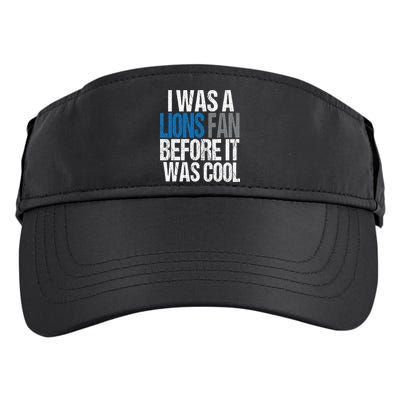 Lions Fan Before It Was Cool Lions Gear Adult Drive Performance Visor