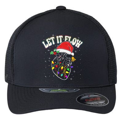 Letit Flows Cardiac Nurse Xmas Cardiology Nurse Christmas Flexfit Unipanel Trucker Cap