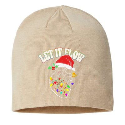 Letit Flows Cardiac Nurse Xmas Cardiology Nurse Christmas Sustainable Beanie