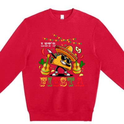 LetS Fiesta Cinco De Mayo Dabbing Taco Premium Crewneck Sweatshirt