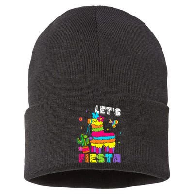 Lets Fiesta Cinco De Mayo Mexican Party Mexico Donkey Pinata Sustainable Knit Beanie