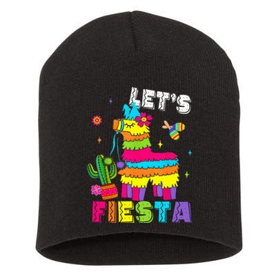 Lets Fiesta Cinco De Mayo Mexican Party Mexico Donkey Pinata Short Acrylic Beanie