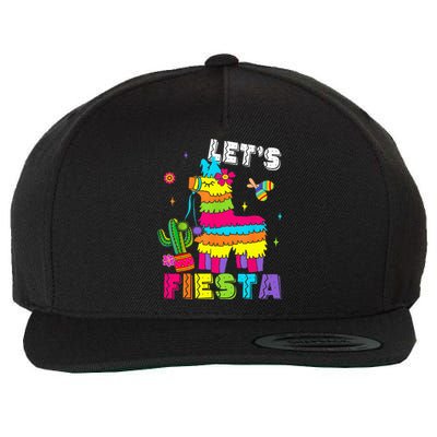 Lets Fiesta Cinco De Mayo Mexican Party Mexico Donkey Pinata Wool Snapback Cap