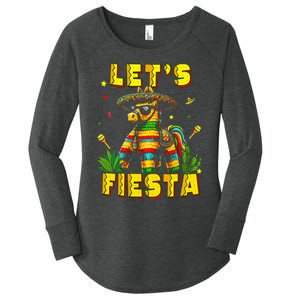 Lets Fiesta Cinco De Mayo Mexican Party Mexico Donkey Pinata Women's Perfect Tri Tunic Long Sleeve Shirt