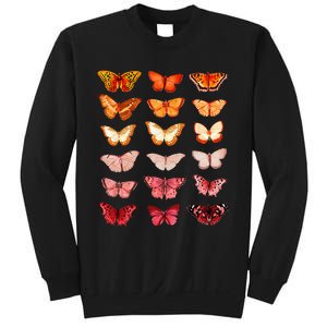 Lesbian Flag Color Butterfly Subtle Sapphic Pride Aesthetic Sweatshirt