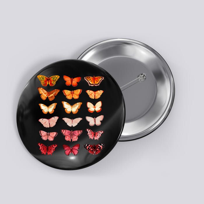 Lesbian Flag Color Butterfly Subtle Sapphic Pride Aesthetic Button