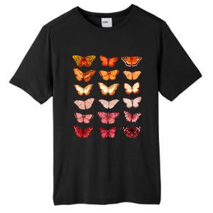 Lesbian Flag Color Butterfly Subtle Sapphic Pride Aesthetic Tall Fusion ChromaSoft Performance T-Shirt