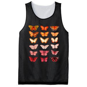 Lesbian Flag Color Butterfly Subtle Sapphic Pride Aesthetic Mesh Reversible Basketball Jersey Tank