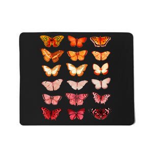 Lesbian Flag Color Butterfly Subtle Sapphic Pride Aesthetic Mousepad