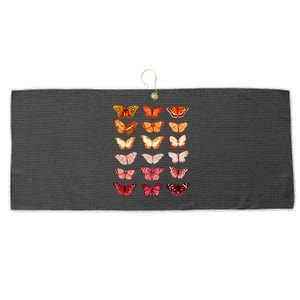 Lesbian Flag Color Butterfly Subtle Sapphic Pride Aesthetic Large Microfiber Waffle Golf Towel