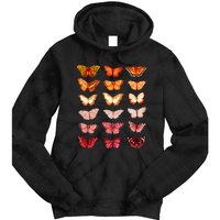 Lesbian Flag Color Butterfly Subtle Sapphic Pride Aesthetic Tie Dye Hoodie